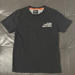 Denim & Flower Black Graphic Tee